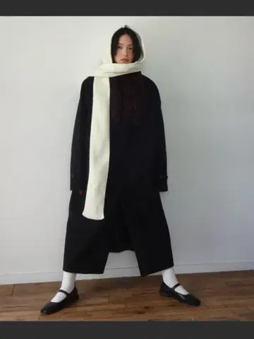 FEKETE 오버핏 롱 스텐카라 코트 S 사이즈 블랙