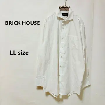 BRICK HOUSE 와이셔츠 LL-82 격자 자카드 화이트
