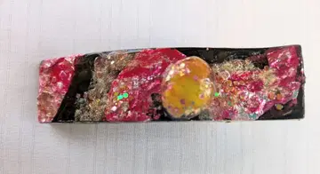 머리핀 헤어 클립 유리 세공 1점