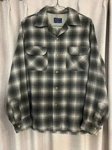 [ 최상급 ] Pendleton 긴팔 셔츠 옴브레 섀도우 50s