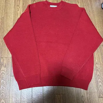레드 크루넥 스웨터 M