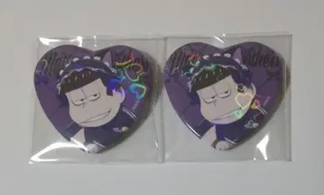 오소마츠 6쌍둥이 하트형 홀로그램 캔 배지 저리 메이드 이치마츠