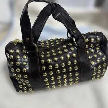 y2k 스터드 핸드백 브라운