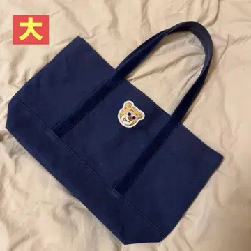 러브러리 바이 페이퍼 올드 테디 와펜 토트백 네이비 대