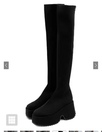 스트레치 니트 통굽 롱 부츠[zr1194] grl