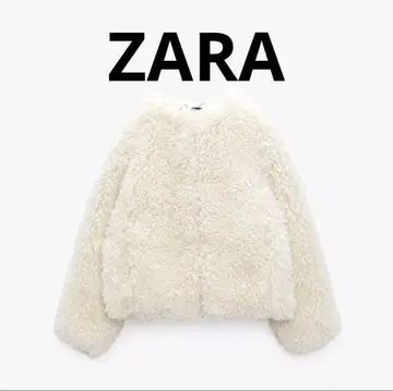 ZARA 인조 모피 가디건