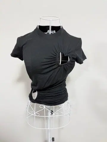 AMBUSH 블랙 T셔츠 하트 디자인