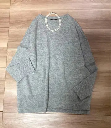 미사용 새상품 언타이틀 라무 캐시미어 실크 풀오버 니트 M