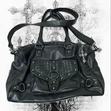 y2k 그런지 고딕 펑크 스터드 스컬 십자가 핸드백