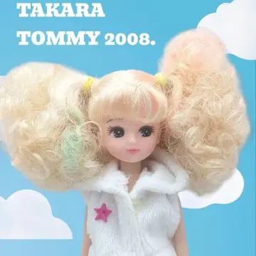 레어 새상품급 메쉬 헤어 쿠루쿠루 리카짱 2008 목 까딱 리카짱