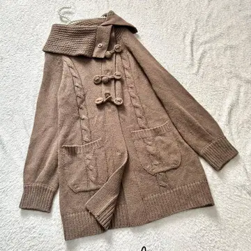 그레이스 클래스 알파카 혼방 니트 코트 가디건 36