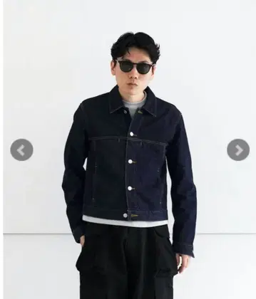 다크 데님 버튼 프론트 자켓