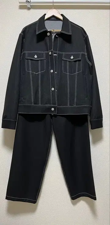 suitroom 스티치 트래커 데님 셋업