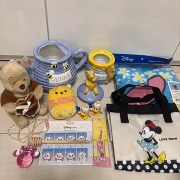 디즈니 곰돌이 푸 굿즈 세트 봉제 인형 씰