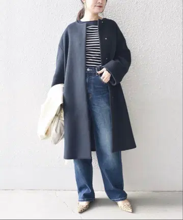 ships 코쿤 노카라 코트 네이비 36