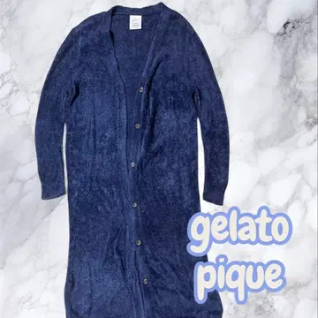 [ 새상품급 ] 젤라또피케 룸웨어 롱 가디건 네이비