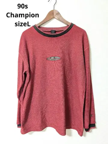 레어 90s Champion 빈티지 풀오버 맨투맨 블랙택