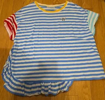 [ TSUMORICHISATO ] 츠모리치사토 셔츠 보더 비대칭