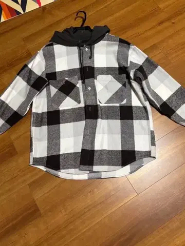 BEAMS 후드  체크 셔츠