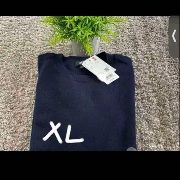 미사용 새상품 캐시미어 100 네이비 니트 스웨터 XL