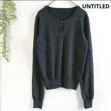언타이틀 가디건 긴팔 멋스러운 버튼 울 100% M 사이즈