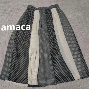 AMACA 아마카 기하학 절개 스커트