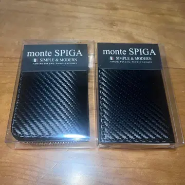 monte SPIGA 카드 케이스 블랙/블루 2세트 명함지갑