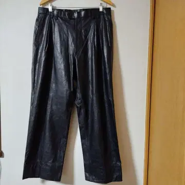 WIND ARMOR 가죽 팬츠 XL 사이즈 천연 가죽 블랙 니치와