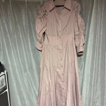 저스길리티 셔츠 원피스 미카 씨 콜라보 핑크