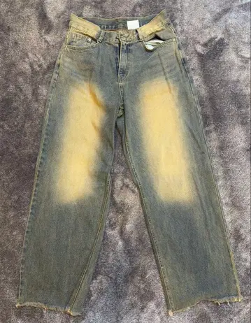 데미지 가공 데님 청바지