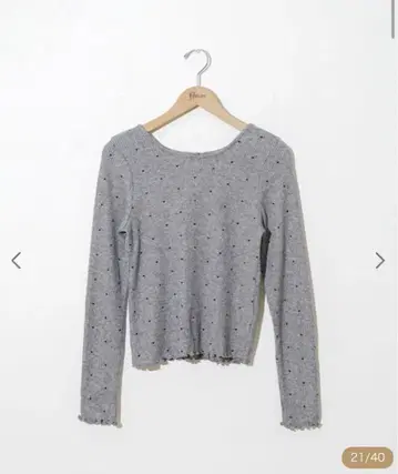 flower heart rib top3 상의 티셔츠