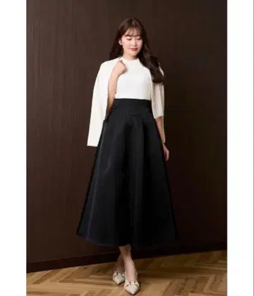 herlipto 하이 웨이스트 새틴 볼륨 스커트