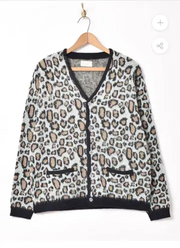 레오파드 무늬 가디건