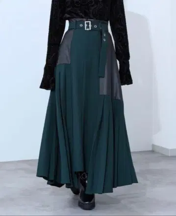 엘노 드 마비 롱 스커트 가죽 스커트