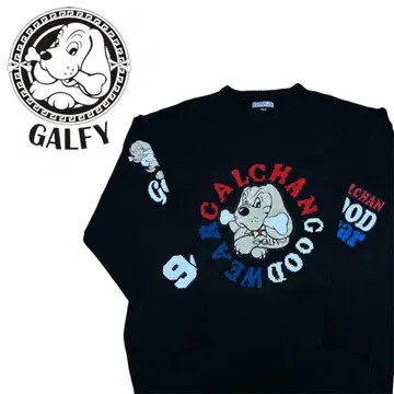 컨디션 최상 GALFY 니트 중형견 L 블랙 2대째 완완대학 스웨터