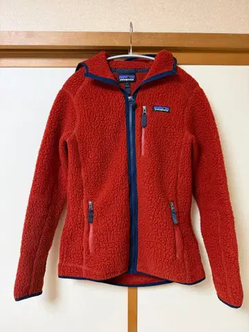 Patagonia 플리스 자켓 레드 후드 부착 여성용 S