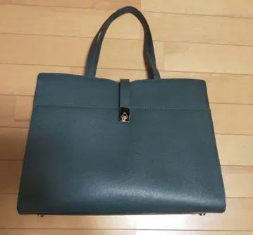 [ 덴하마노 ] 다크 그린 가죽 핸드백