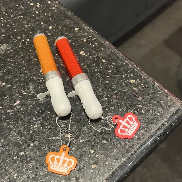 킹블레이드 응원봉 오렌지 키링 가챠