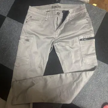 (미사용) Scot.Inc 0023 작업옷 스키니 카고 팬츠 로우라이즈