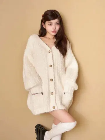 Darich 몰 볼륨 니트 가디건