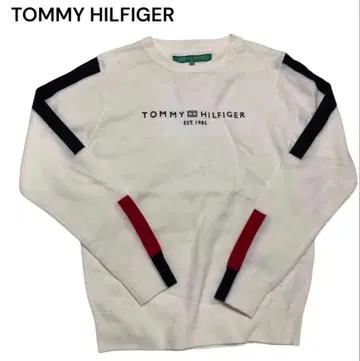 TOMMY HILFIGER 화이트 니트 스웨터, 스커트