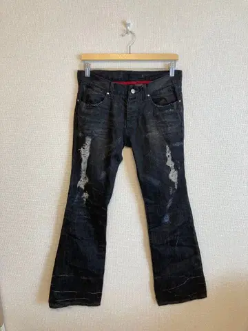 FUGA 데미지 플레어 데님