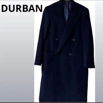 DURBAN 더반 더블 브레스트 코트 롱 코트 다크 네이비 일본제 M