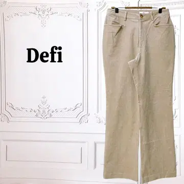 [데피/가네보우] 와이드 팬츠 [L] 베이지 무지 심플 코듀로이