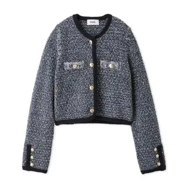 스나이델 Snidel 트위드 니트 가디건 네이비 자켓