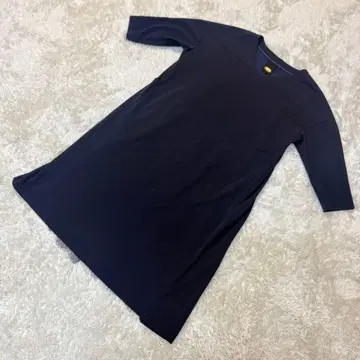 [ Luna ] 여성용 38 레이스 절개 원피스 네이비