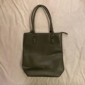 올리브 그린 토트백 합성 피혁