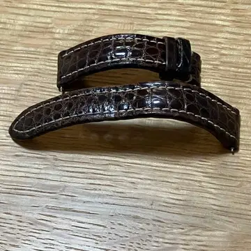 브라이틀링 정품 크로커다일 벨트 18mm 브라운 비죠폭 16mm