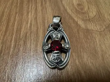 빌월가죽 오벌크로스 펜던트 레드 BWL