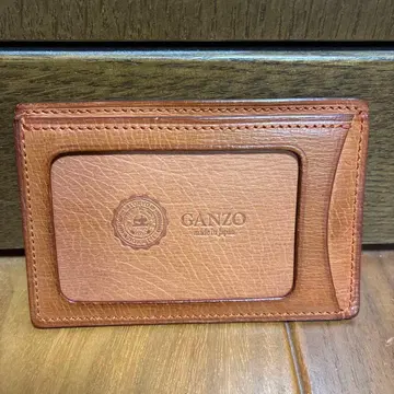 GANZO 가죽 패스 케이스 브라운